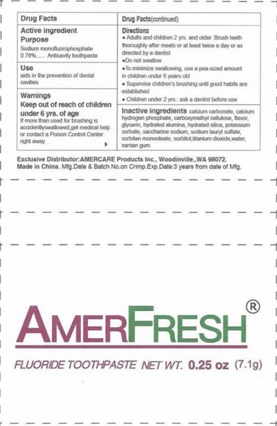 Image Description (Amerfresh Fluororide Toothpate)